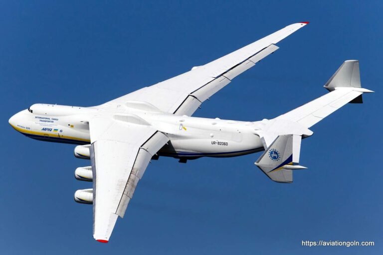 Antonov An-225 Mriya, heaviest aircraft ever built and largest wingspan of any aircraft in operational service